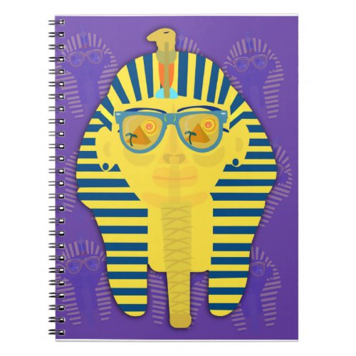 Purple King Tut with Sunglasses Notebook
