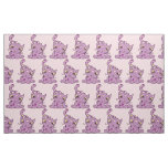 Purple Kitty Cat Pattern Graphic Design Fabric