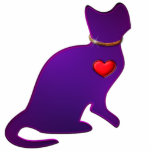 Purple Kitty Cat Statuette<br><div class="desc">Purple Kitty Cat</div>
