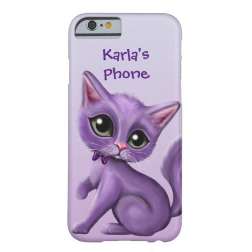 Purple Kitty Personalized iPhone 6 Case