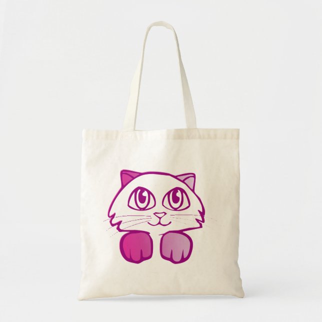 Purple Kitty Tote Bag (Front)