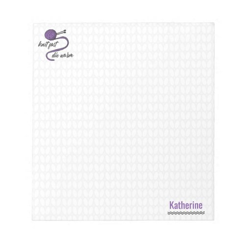 Purple Knit Fast Die Warm Notepad