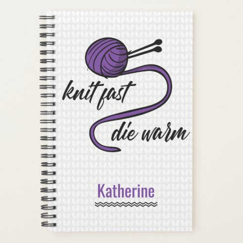 Purple Knit Fast Die Warm Planner