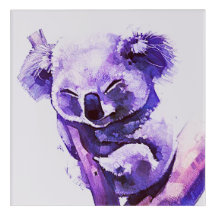 Purple Koala Bear Acrylic Wall Art