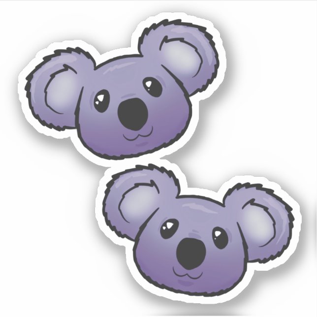 Purple koalas sticker (Front)