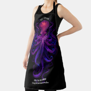 Purple Kraken Tentacles Squid Monster Octopus Apron