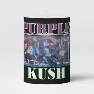 PURPLE KUSH PILLAR CANDLE