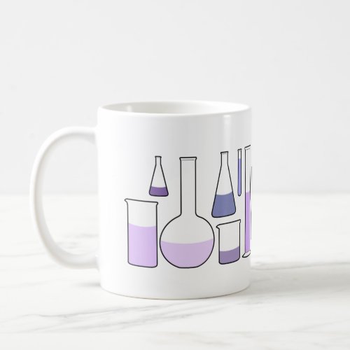 Purple Laboratory Glassware Coffee Mug