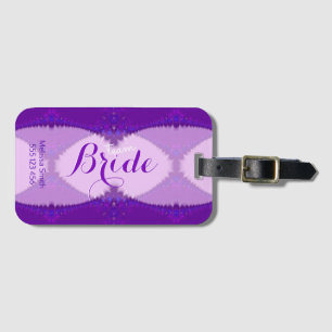 Purple Lace Country Style Team Bride Luggage Luggage Tag