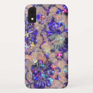 Purple Lace Roses iPhone XR Case