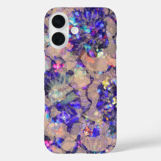 Purple Lace Roses iPhone 16 Case