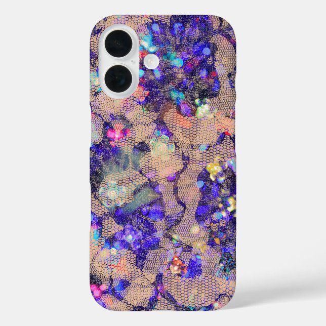 Purple Lace Roses Case-Mate iPhone Case (Back)