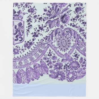 Purple Lace Roses Fleece Blanket by LeFlange at Zazzle