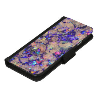 Purple Lace Roses iPhone 8/7 Wallet Case