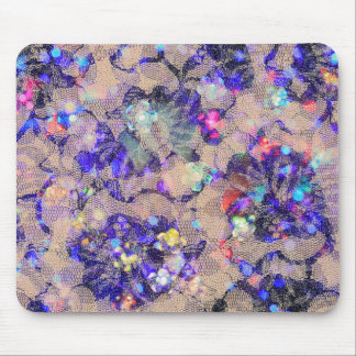 Purple Lace Roses Mouse Pad