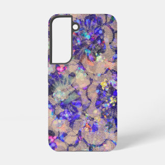 Purple Lace Roses Samsung Galaxy S22 Case