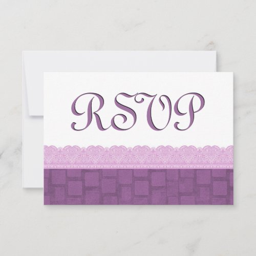 Purple Lace RSVP Wedding