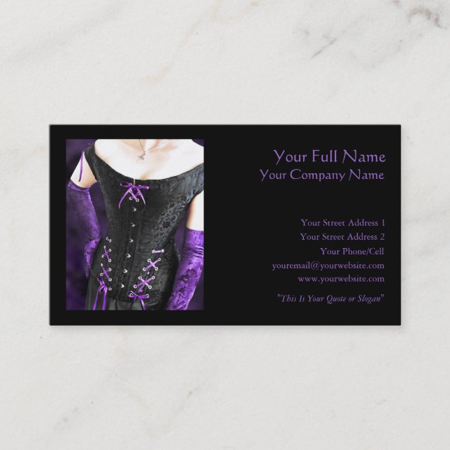 Purple Laces - Business Card (Front)
