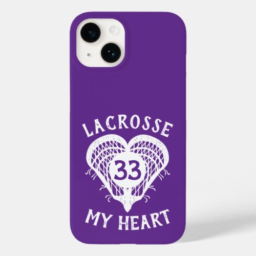 Purple Lacrosse My Heart Case_Mate iPhone Case