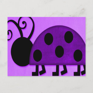 Purple Lady Bug Postcard