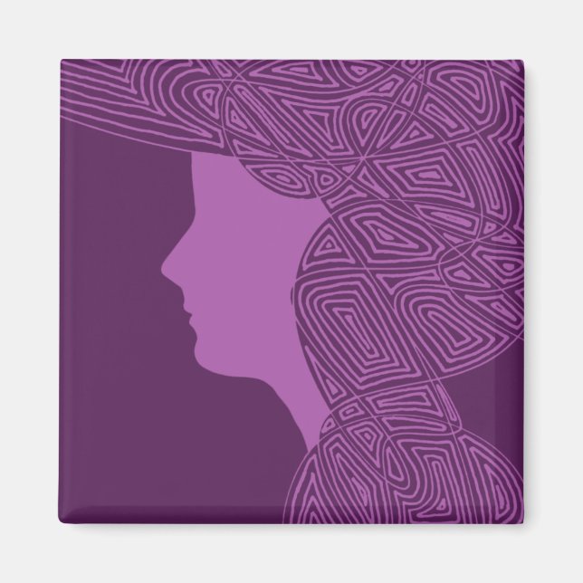 Purple Lady Magnet (Front)