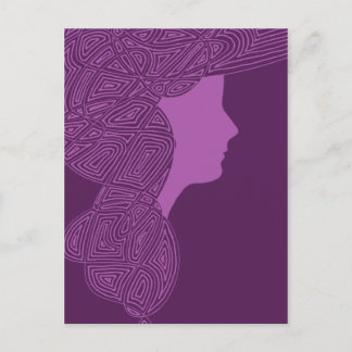 Purple Lady Postcard