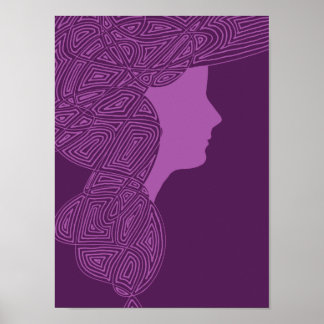 Purple Lady Poster