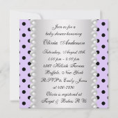 Purple Ladybug Baby Shower Invitation (Back)
