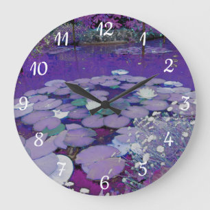 Purple Lake Dreaming Clock