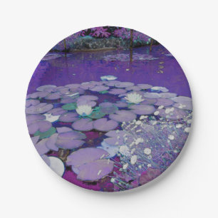 Purple Lake Dreaming Paper Plates