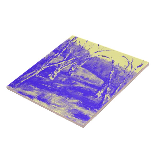 Purple Lands Yellow Skies Ceramic Tile (Side)