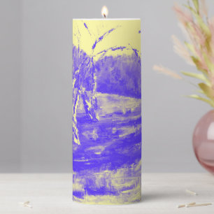Purple Lands Yellow Skies Pillar Candle