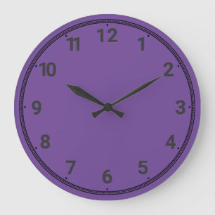 Purple Large Clock
