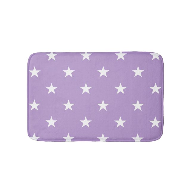 Purple Large Stars Bath Mat (Front)
