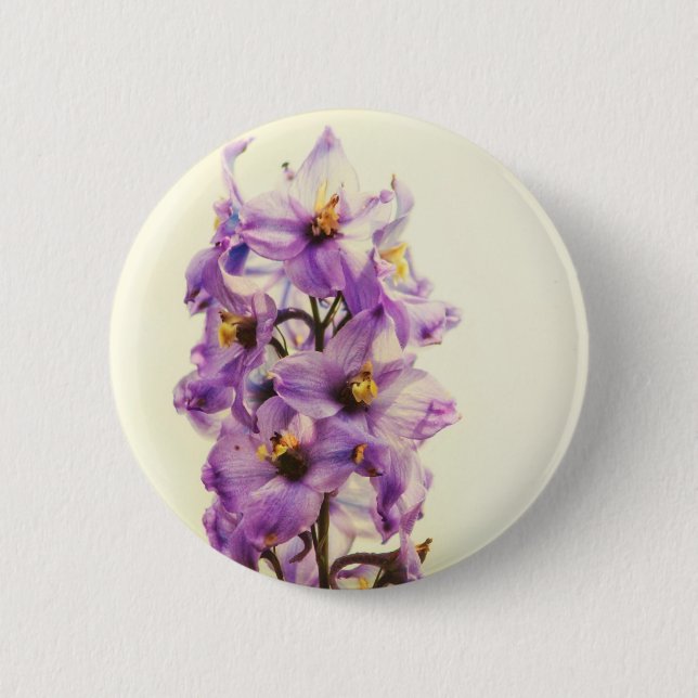 Purple Larkspur Delphinium Button (Front)