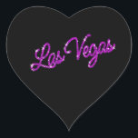 Purple Las Vegas Sparkles Sticker<br><div class="desc">This Las Vegas sticker is accented with sparkly purple type on a black background. It is part of the Purple Las Vegas Sparkles Wedding Collection,   and is perfect as an envelope seal or favor decoration.</div>