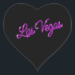 Purple Las Vegas Sparkles Sticker<br><div class="desc">This Las Vegas sticker is accented with sparkly purple type on a black background. It is part of the Purple Las Vegas Sparkles Wedding Collection,   and is perfect as an envelope seal or favor decoration.</div>