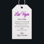 Purple Las Vegas Sparkles Wedding Welcome Gift Tags<br><div class="desc">This Las Vegas Welcome Gift Tag is accented with sparkly purple type on a white background, making it perfect to decorate a welcome gift for your guests at a destination wedding in Las Vegas. It is part of the Purple Las Vegas Sparkles Wedding Collection. If additional coordinating items are needed,...</div>