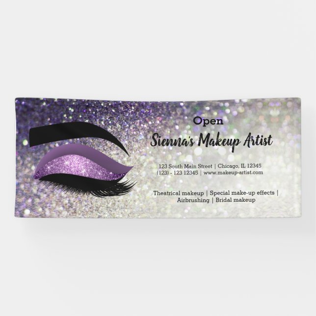 Purple Lashes Eye Banner (Horizontal)