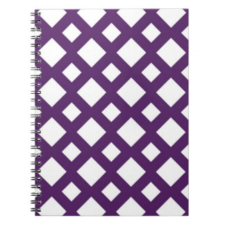 Purple Lattice on White Notebook