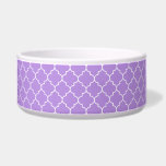 Purple Latticework, Quatrefoil, Moroccan Trellis Bowl<br><div class="desc">Elegant,  stylish and sophisticated Moroccan trellis pattern in purple color. Modern and trendy gift,  perfect for the latticework lover in your life.</div>