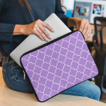 Purple Latticework, Quatrefoil, Moroccan Trellis Laptop Sleeve<br><div class="desc">Elegant,  stylish and sophisticated Moroccan trellis pattern in purple color. Modern and trendy gift,  perfect for the latticework lover in your life.</div>