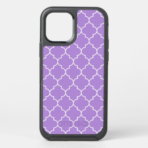 Purple Latticework Quatrefoil Moroccan Trellis OtterBox Symmetry iPhone 12 Case