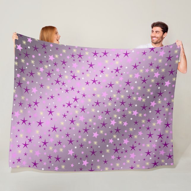 purple,laughing, happy, stars, rainbow, colors, fleece blanket (In Situ)