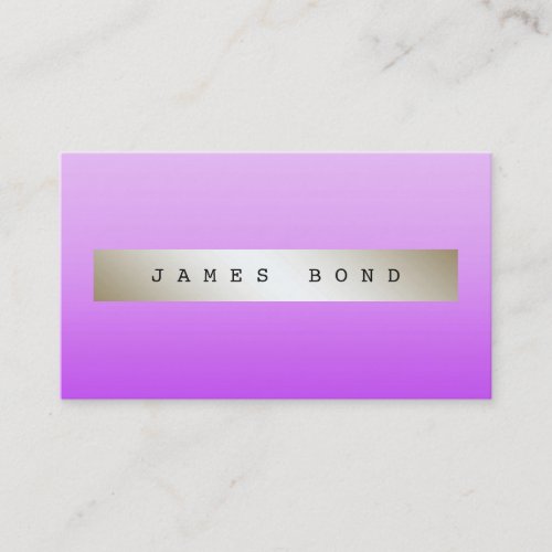 Purple Lavanda Ombre Minimalism Ivory Vip Business Card