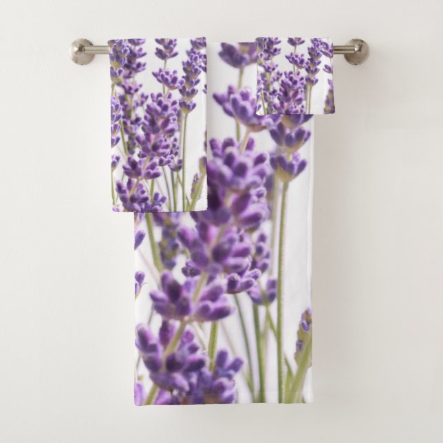 Purple Lavender #1 #decor #art Bath Towel Set (Insitu)