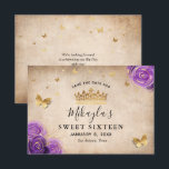 Purple Lavender and Gold Roses Elegant Save The Date<br><div class="desc">Looking for unique save the date ideas to make your gold and lavender party theme beautiful? Create your own elegant fairytale princess themed stationery using these vintage parchment paper DIY template save the date invitations. The watercolor botanical art by Raphaela Wilson illustrates light purple roses accented in a faux metallic...</div>