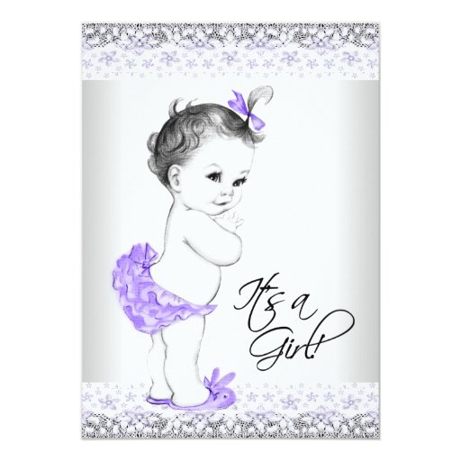 Lavender Baby Shower Invitations Custom 7