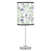 Purple, Lavender and Greenery Table Lamp (Back)