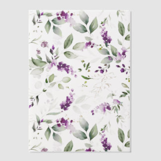 Purple Lavender and Greenery Vellum Overlay Invitations